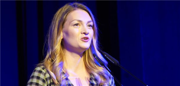 Bayerns Gesundheitsministerin Judith Gerlach bei der Eröffnung des Bayerischen Hausärztetags in Erlangen. 