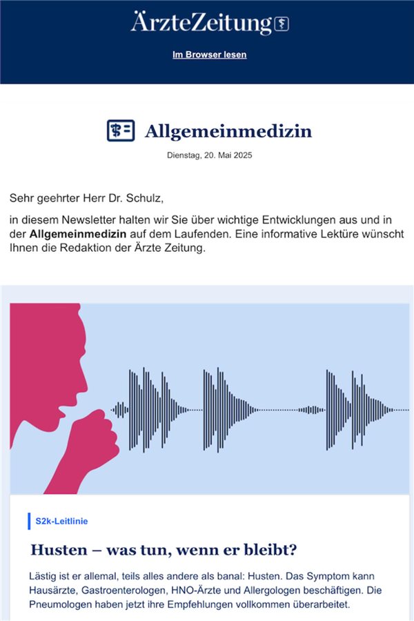 Ärzte Zeitung – Immer auf dem Laufenden mit Newslettern und App Ärzte Zeitung – Immer auf dem Laufenden mit Newslettern und App