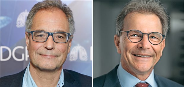 Beatmungstherapie bei COVID-19-Patienten – Quo vadis? DGP-Präsident Prof. Michael Pfeifer (l.) und DGAI-Präsident Prof. Rolf Rossaint (r.): Patienten, die beatmet werden müssen, profitieren am meisten bei einer interdisziplinären Zusammenarbeit.