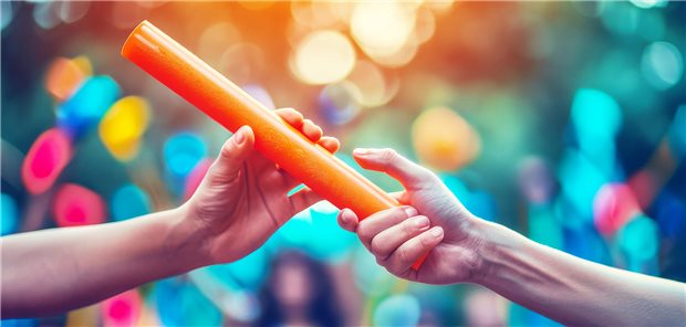 Eine Staffelübergabe