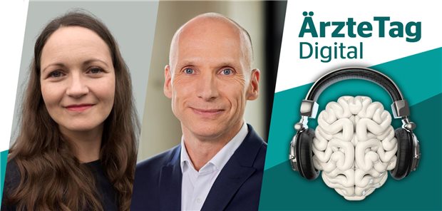 Schließt das Digitalgesetz die Versorgungslücken in der Psychotherapie, Frau Dr. Beintner und Herr B Dr. Ina Beintner (l.), Chief Science and Clinical Officer des DiGA-Anbieters Minddoc, und Markus Büchtmann, CEO und Geschäftsführer von MindDoc.