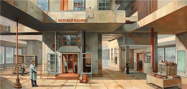 Prognose: Jedes vierte Klinikbett wird überflüssig Düstere Prognose für viele Krankenhäuser in Deutschland - und so sieht es die Künstliche Intelligenz: Dieses Motiv generierte die KI-Software Midjourney.