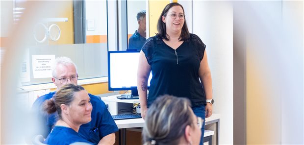 Besprechung auf der selbstorganisierten Station des Klinikums Aschaffenburg-Alzenau.