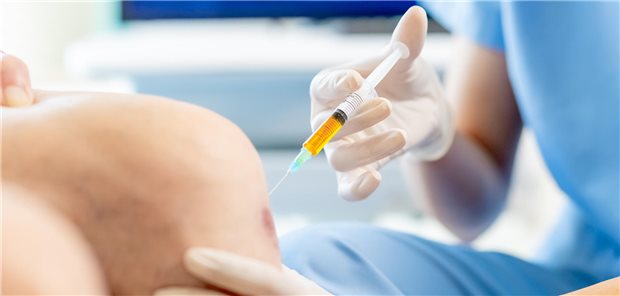 Eine Spritze ins Knie