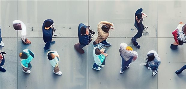 Primärärztin mit Patientensteuerung? Für Hausärztin Sallmann ist das längst Alltag Menschen stehen in einer Schlange.