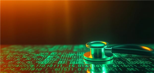 Die Duftmarke: Der Muskterplan Ein Stethoskop, das auf leuchtend grünen Ziffern liegt