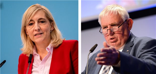 Gesundheitsministerin Warken bleibt beim Krankenhaus-Sparpaket hart Ließen beim Krankenhaustag in Düsseldorf gemeinsame und strittige Positionen zum Krankenhausreformanpassungs-Gesetz erkennen: Bundesgesundheitsministerin Nina Warken und NRW-Gesundheitsminister Karl-Josef Laumann.