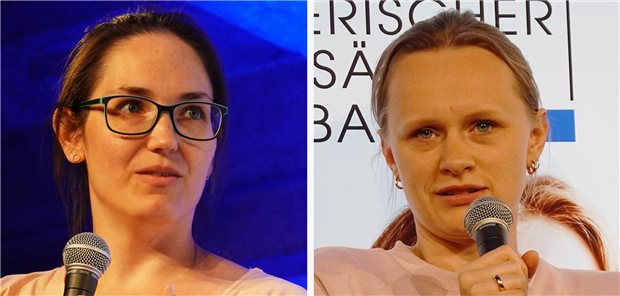 Pia Rutrecht (links) ist Mutter dreier Kinder und arbeitet in Teilzeit in einer Hausarztpraxis als Weiterbildungsassistentin. Laura Wopperer, die während des Studiums Mutter wurde, startete vom Studium aus direkt in eine Hausarztpraxis.