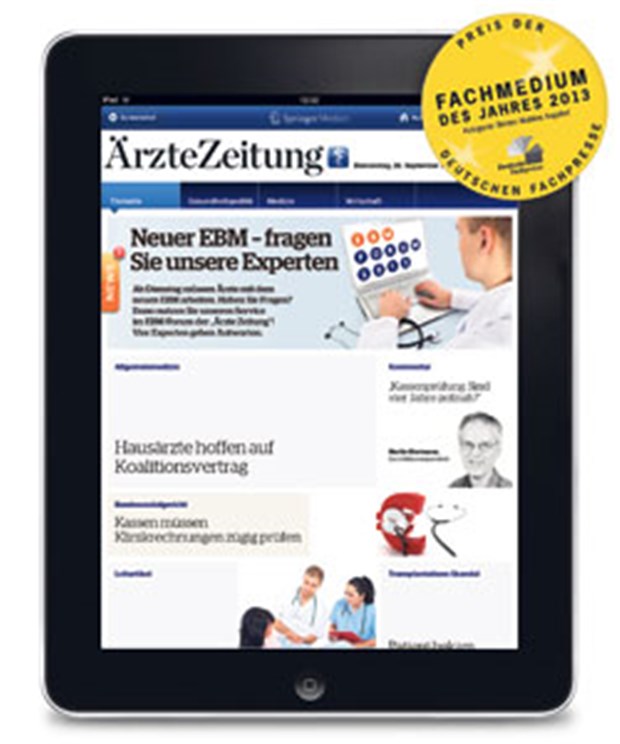 Nur 47 Cent pro App-Ausgabe Preisgekröntes Angebot: Die App-Ausgabe der "Ärzte Zeitung" kommt weiterhin täglich von Montag bis Freitag.