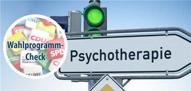 Wahlprogramm-Check zur Psychotherapie Ein Schild weist den Weg: Dorthin geht es zur Psychotherapie.